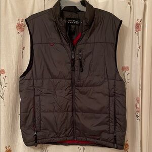 Eddie Bauer Men's Dark Gray Quilted Vest